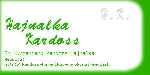 hajnalka kardoss business card